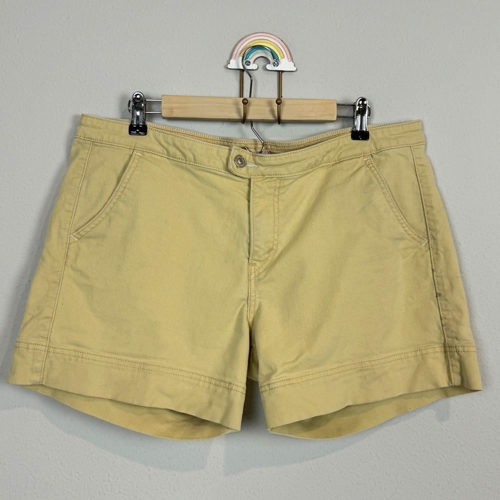 Levi's 545 Low Rise Faded Yellow Denim Jean Shorts 14